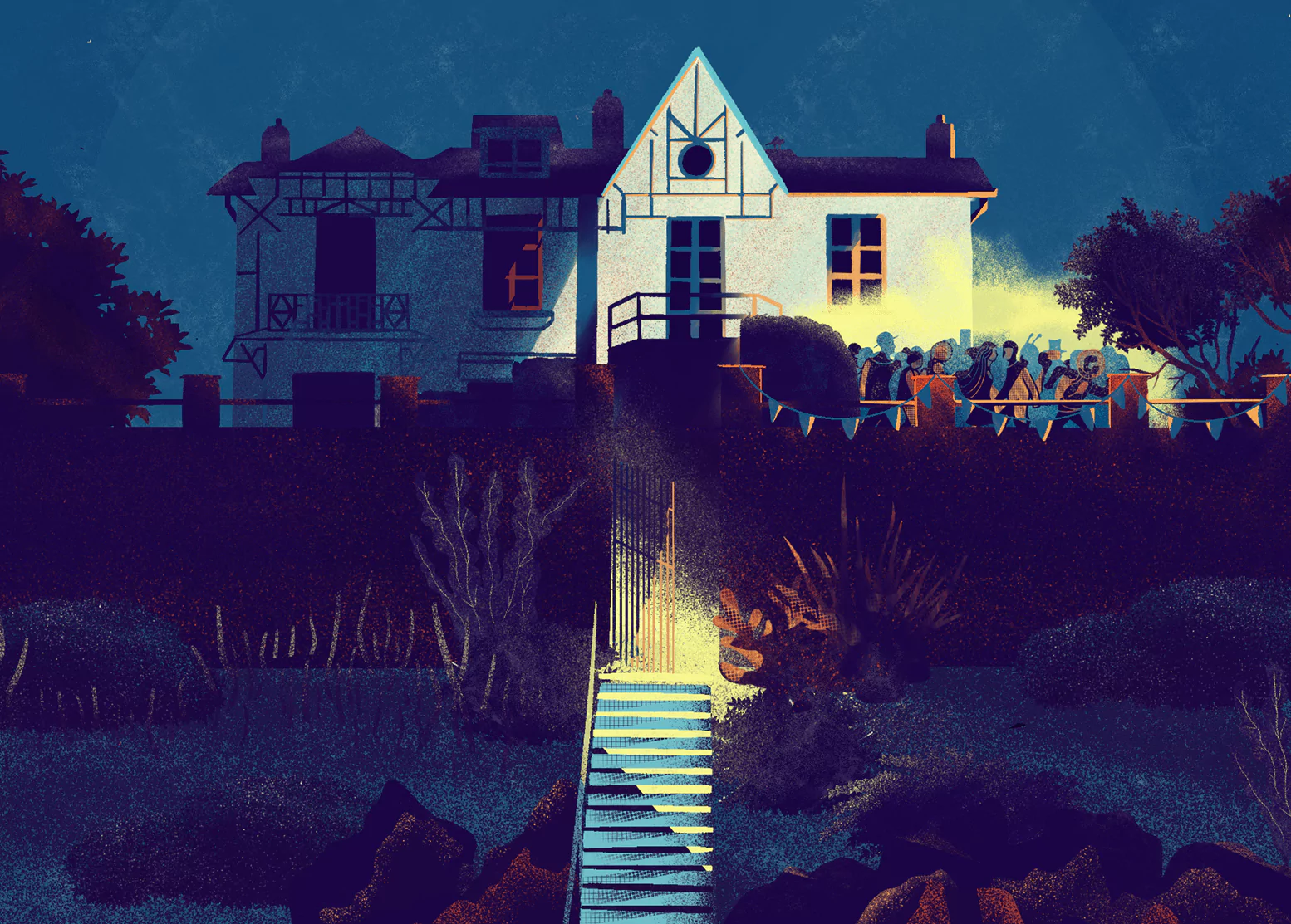 Party at the top of the cliff