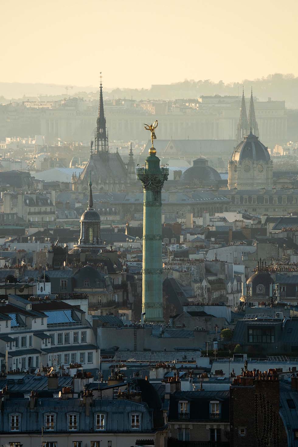 Bastille from heights, 2024, Paris